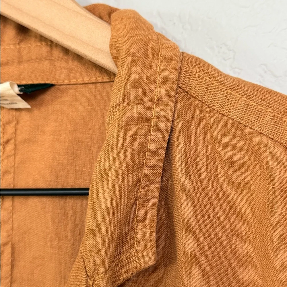 J Crew Natural Linen Vintage Safari Blazer, Pocket Utility Jacket - Picture 11 of 13